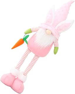 Abaodam 1 Peça Boneca De Páscoa Decoração De Casa Brinquedos De Porta Externa Coelhos De Pelúcia Estatuetas De Coelho Decorações De Festa De Páscoa Elfo Anão Adorável Boneca Anão Adorável
