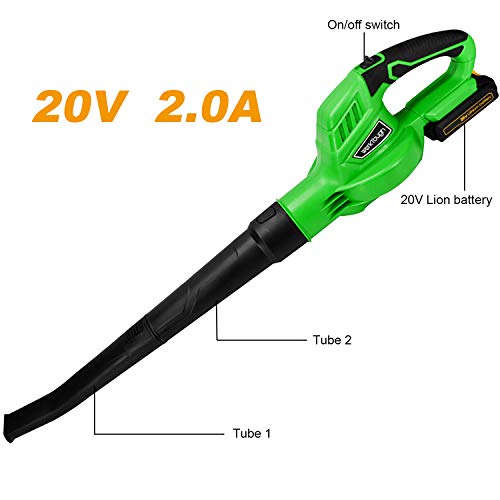 Uniteco 20V B001 Cordless Leaf Blower With 2.0A Battery Fast Charger Leaf Blower Sweeper - Thumbnail 2