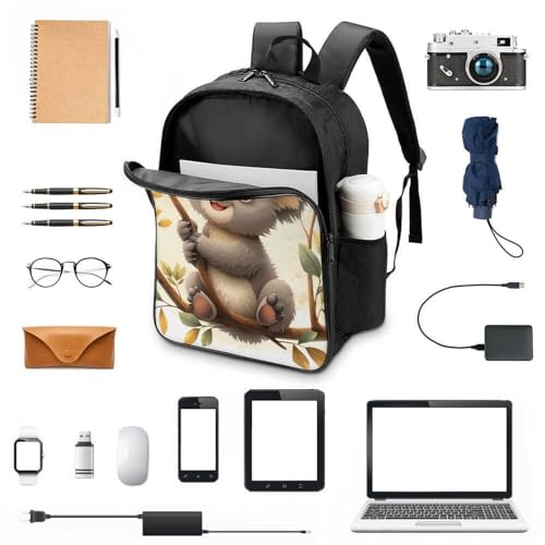 Mochilas escolares de koala 3D de 40x28x16cm para solucionar la organización y la carga infantil 4
