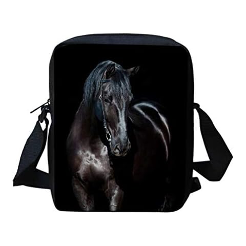 Sac à bandoulière Coloranimal Cheval noir Cover