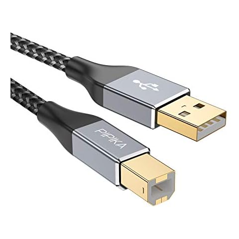 PIPIKA USB Druckerkabel 3M, Scanner Kabel 2.0 USB A auf USB B Drucker USB Kabel Typ B USB Kabel Kompatibel mit HP, Canon Cover