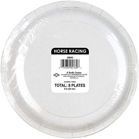 Beistle Horse Racing Plates, 9-Inch, Multicolor