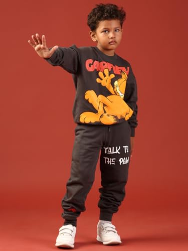 Image of Nap Chief Kids Cotton Garfield Co ord set for Boys & Girls, Sweatshirt and Joggers Clothing Set for Casual Wear