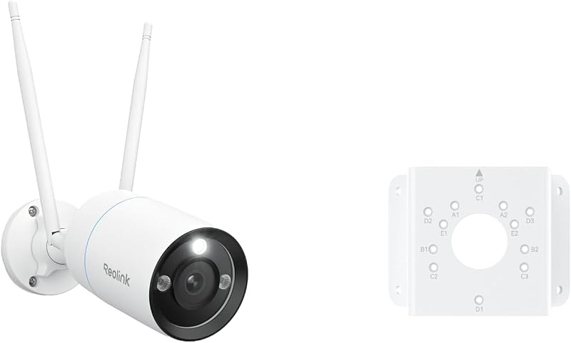 Corner Mount Bracket RLA-BKC1 + RLC-810WA 4K Wi-Fi Outdoor Security Camera, Human/Vehicle/Pet Detection, Color Night Vision, Two-Way Talk
