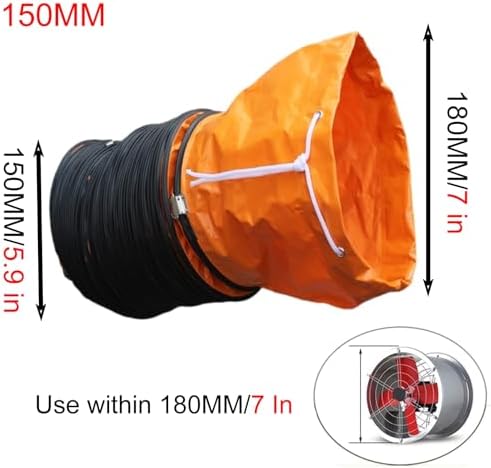 High-Temperature Flexible PVC Duct Hose for Ventilation - Perfect for Workshops, Garages, Basements, Farms, Tunneling, and Industrial Applications