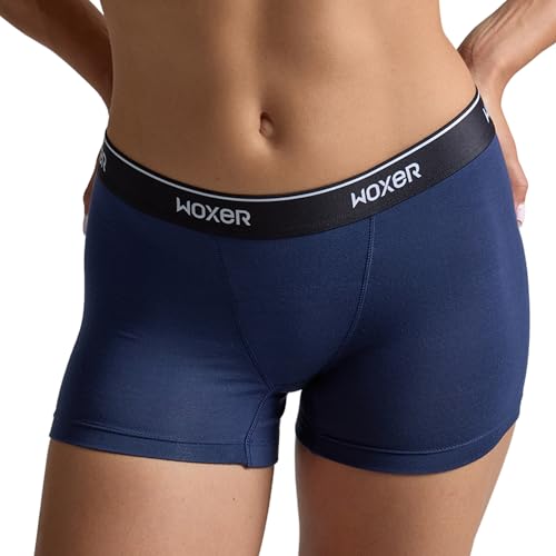 Image of Woxer Womens Boxers - Star 3 inch Boy Shorts Underwear for Women - Boxer Briefs