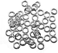 SNAPEEZ ULTRAPLATE Shiny Silver Snapping Jump Ring 6mm Heavy Gauge pK 50