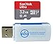 Produktbild SanDisk 32GB Micro SDHC Ultra Memory Card Class 10 UHS-1 Works with Nintendo Switch Lite Gaming System (SDSQUAR-032G-GN6MN) Bundle with (1) Everything But Stromboli Micro SD Multi-Slot Card Reader