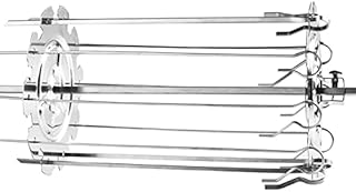 Huhebne 304 Steel Rotating Skewers BBQ Fryer Skewers Electric Accessories,25cm