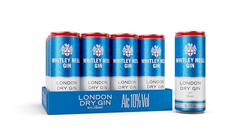 Whitley Neill | London Dry Gin with Tonic | 10% | 12x250ml | Ready to Drink Cans