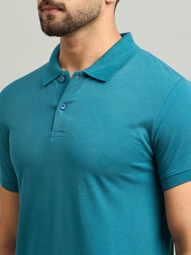 Image of Men's Half Sleeve Solid Cotton Polo T-Shirt | Premium Soft Fabric