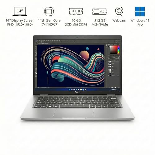 Image of Dell Latitude 5420 14-Inch 1920 x 1080 FHD Laptop, Core i7-1185G7, 16GB DDR4 RAM, 512GB M.2 NVMe SSD, Thunderbolt 4, HDMI, Windows 11 Pro, Webcam, Business Laptop (Renewed)