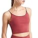 Produktbild Lumemery Damen Sport BHS Yoga Crop Tops Tank gepolstert Nahtlose Gym Camisole Workout Running Pliates Cami mit eingebautem BH