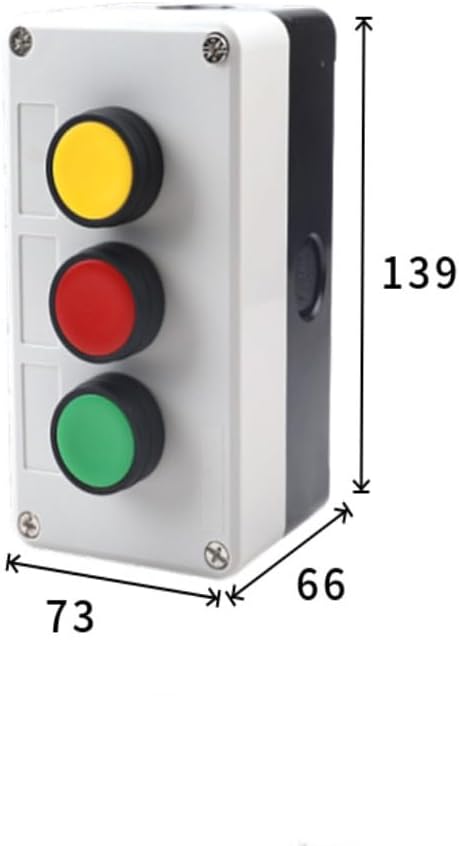 Start and Stop self-Reset Momentary Button Box Switch Emergency Stop Industrial Control Box(Latching Momentary-02)