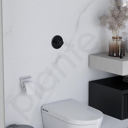 Image of Plantex Pure Brass 40mm Thread Diameter Metropole Flush Valve for Toilet /Toilet Flush /Flush Valve for Urinal Commercial and Residential Use -(ALD-1302-Black)