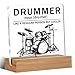 Drummer Gifts for Men Women, Drum Accessories Drumming Gifts for Teens Boys Girls, Drummer Definition Decorative Desk Signs Acrylic Plaque