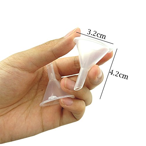 Honbay 30Pcs Mini Plastic Funnels For Lab Liquid Essential Oils Blend Sand Art Perfume Craft Spice Etc (Round Edge) #TOP2