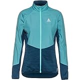 Odlo Damen RUN EASY WARM HYBRID Laufjacke, blue wing teal - polynya