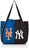 [メジャーリーグベースボール] バルーントートバッグ ポリエステル 大容量 MLB-01 ブラック×ブルー