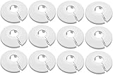 12er SET Kunststoff Heizkörperrosetten für 15mm Rohre Farbe weiß Rohrabdeckung Rohrschelle Rohrmanschette schnelle und einfache Montage mit Clipverschluss