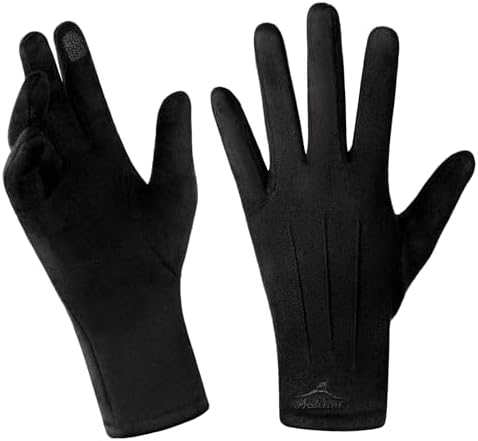 Achiou Winter Gloves Women, Touchscreen Lightweight Gloves, Warm Fleece