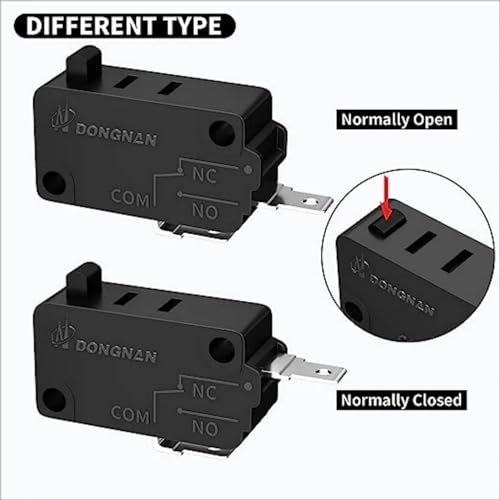 Micro-interrupteur de porte KW3AT NC 16A 250V pour réparation de micro-ondes, pack de 2 pièces