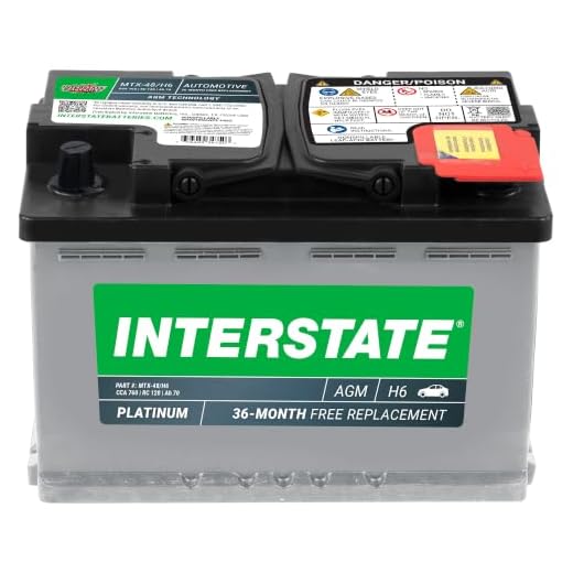 Interstate Batteries Automotive Battery 12V 70Ah (Group Size H6, 48) 760CCA SLI AGM Automobile Replacement Battery for Cars, SUVs, Sedans, Trucks (MTX-48/H6)
