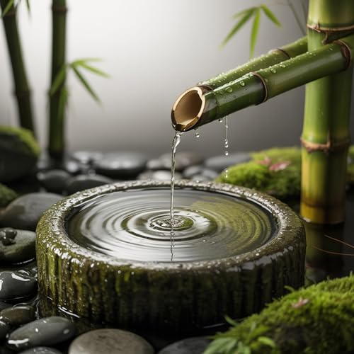 Bamboo Water Fountain, Meditation Music Relax Mind Body