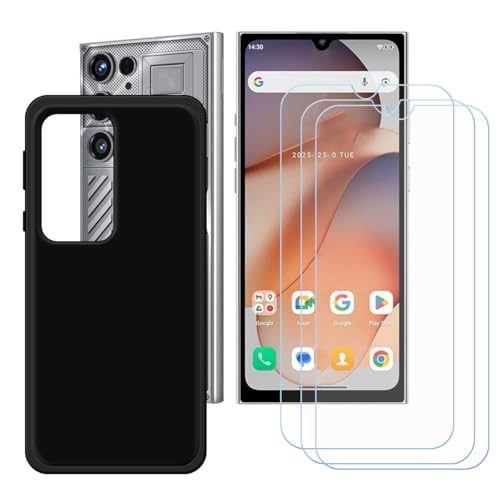 BMPNLSZ �K�p Oukitel C61 GT�p+[3�p�b�N]HD�����K���X�ėp�u���b�N�P�[�X�A�V���J�Q���P�[�XTPU�o���p�[�ی�o�b�N�P�[�X-Oukitel C61 GT�p�X�N���C�u�h�~�ی��(6,88")