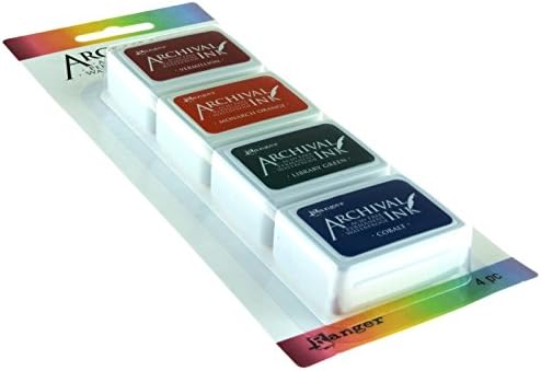 Ranger Archival Ink Pad Set Mini 1, 20.3 x 8.3 x 1.8 cm, Multi-Colour