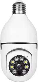 Câmera de Segurança Lâmpada WiFi Full HD com Visão Noturna, Bivolt, Detecção de Movimento 360 graus e Áudio