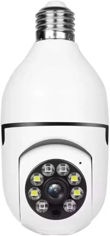 Câmera de Segurança Lâmpada WiFi Full HD com Visão Noturna, Bivolt, Detecção de Movimento 360 graus e Áudio