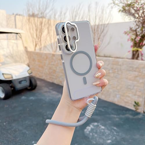 For Galaxy S25 Plus �p �P�[�X MagSafe�Ή� �����Y�X�^���h���� �J�o�[ ���X�g�o���h�t�� �ϏՌ� �M�����N�V�[S25 Plus �J�o�[ �}�O�Z�[�t�Ή� �����O �X�^���h�@�\ �}�O�l�b�g���� ������ �S�ʕی� �Ռ��z�� ����~�� 