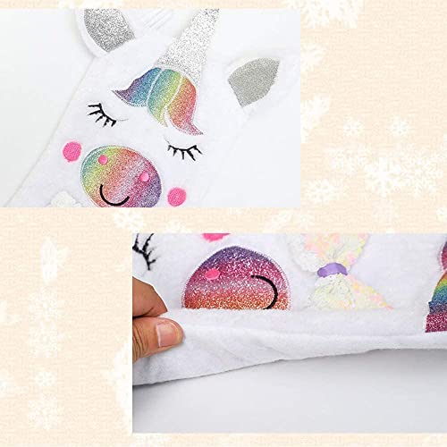 Aonewin Girl Christmas Stocking With Led Light, 17" Sparkly Baby Christmas Stocking For Christmas Decorations #TOP4