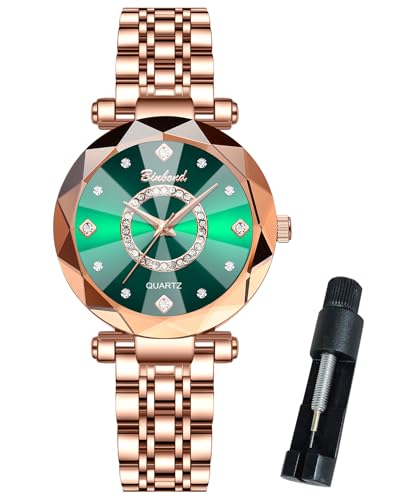 Watches for Women Rose Gold Luxury Diamond Fashion Elegant Dress Stainless Steel Ladies Female Wrist Watch Gift Waterproof