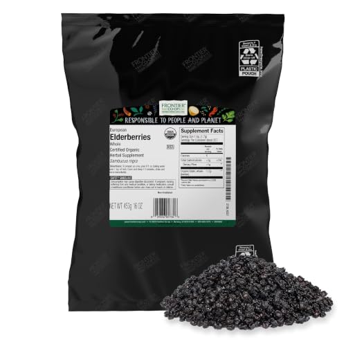 Frontier Co-op Organic Whole European Elderberries 16oz