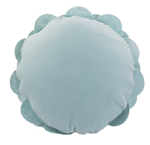Fennco Styles Eva's Flower Garden Decorative Throw Pillow 13" Round - Aqua Floral Accent Pillow For Home, Couch, Bed, Living Room, Holiday And Office Décor #TOP4