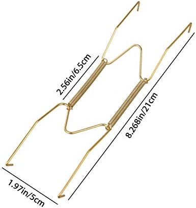 10Inch Dish Display Plate Hangers, 10 Pack Plate Spring Hook Holder Hanging Wire for The Wall Home Decoration, Compatible Decorative Plates, Antique China, Antique Plates and Art
