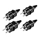 Produktbild MEIKEE Schutzkontakt-Stecker für Außenbeleuchtung mit IP55 Schutzklasse spritzwassergeschützt 250V (16A) Stecker mit Schutzkontakt schwarz 4 Stück