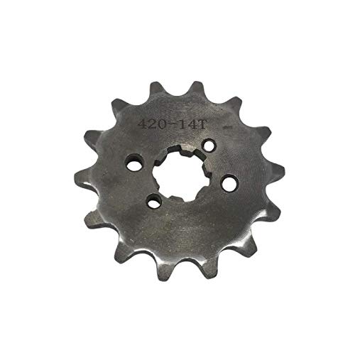 ASSA - Pignon Scooter Moto Standard - 14 Dents - en Acier - Chaine Pas 420 Cover