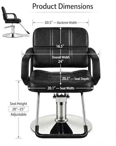 Image of Artist hand Hydraulic Barber Chair Salon Chair for Hair Stylist Tattoo Chair Shampoo Salon Equipment