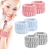Wykodra 6pcs Wrist Bands for Washing Face, Absorbent Face Wash Wristbands, Arm Water Guards, Microfiber Spa Wash Band for Girls Prevent Water from Spilling Down Your Arms