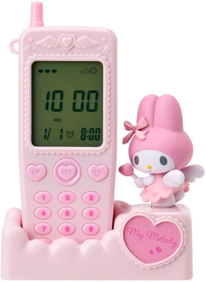 サンリオ ガラケー形置き時計 ハローキティ マイメロディ クロミ 3点セット Hello Kitty ガラケー形置き時計 サンリオ ハローキティ マイメロディ