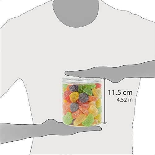 LG Luxury & Grace Set 4 Food Grade Polyethylene Jars, 0.70 L (11.5x10 cm), with Aluminium Screw Lids. Storage Canister for Food. Recyclable. 100% BPA-Free.