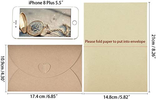 50 Pz Busta Regalo con Kraft Carta, Hotipine