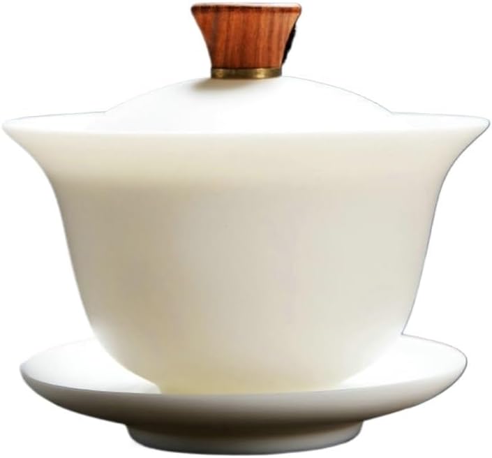 Handmade Ceramic Tea Covered Bowl Coarse Pottery Maker