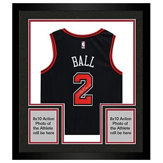 Framed Lonzo Ball Chicago Bulls Autographed Jordan Brand 2021-22 Black Statement Swingman Jersey - Autographed NBA Jerseys