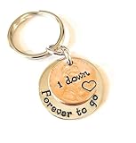 1 Year Down and Forever To Go 1st Anniversary Coin Key Chain Lucky 2018 Copper Penny