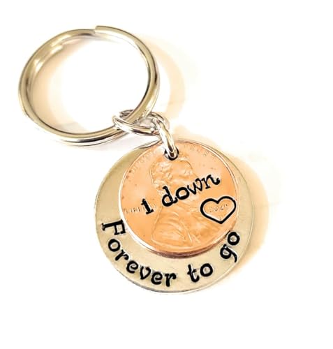 1 Down and Forever To Go Wedding Anniversary Key Chain, 2025 Penny