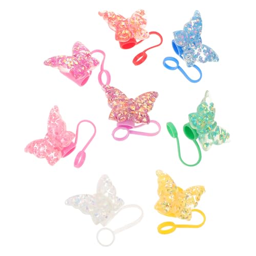 Toyvian 10mm�X�g���[�Ή� �V���R���� �X�g���[�J�o�[�L���b�v 8�Z�b�g �����`�[�t �^���u���[��O���X�p �ė��p�\�A�N�Z�T���[